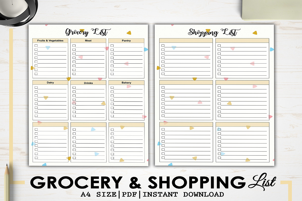 Grocery & Shopping List, a Graphic by Wow Designs (Photo 1 of 6)