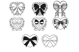 Ribbon Bows Set 6 Procreate Brush