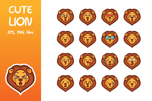 Cute Lion Emoticon