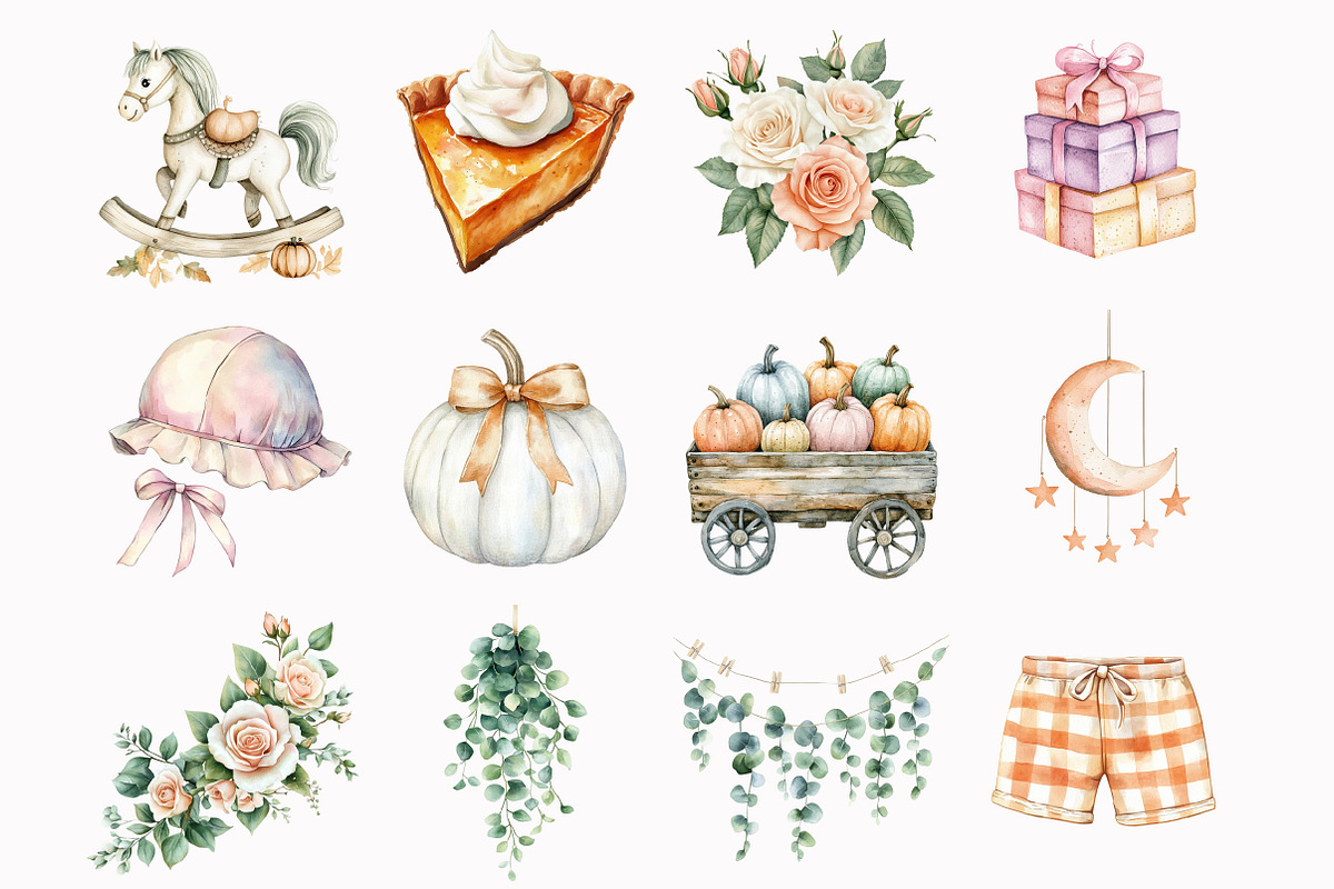 Little Pumpkin Clipart, an Illustration by Design Market (Photo 2 of 5)