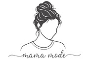 Mama Mode Mom Life Shirt Design svg, a Person Illustration by Ghagra (Thumbnail 2 of 7)