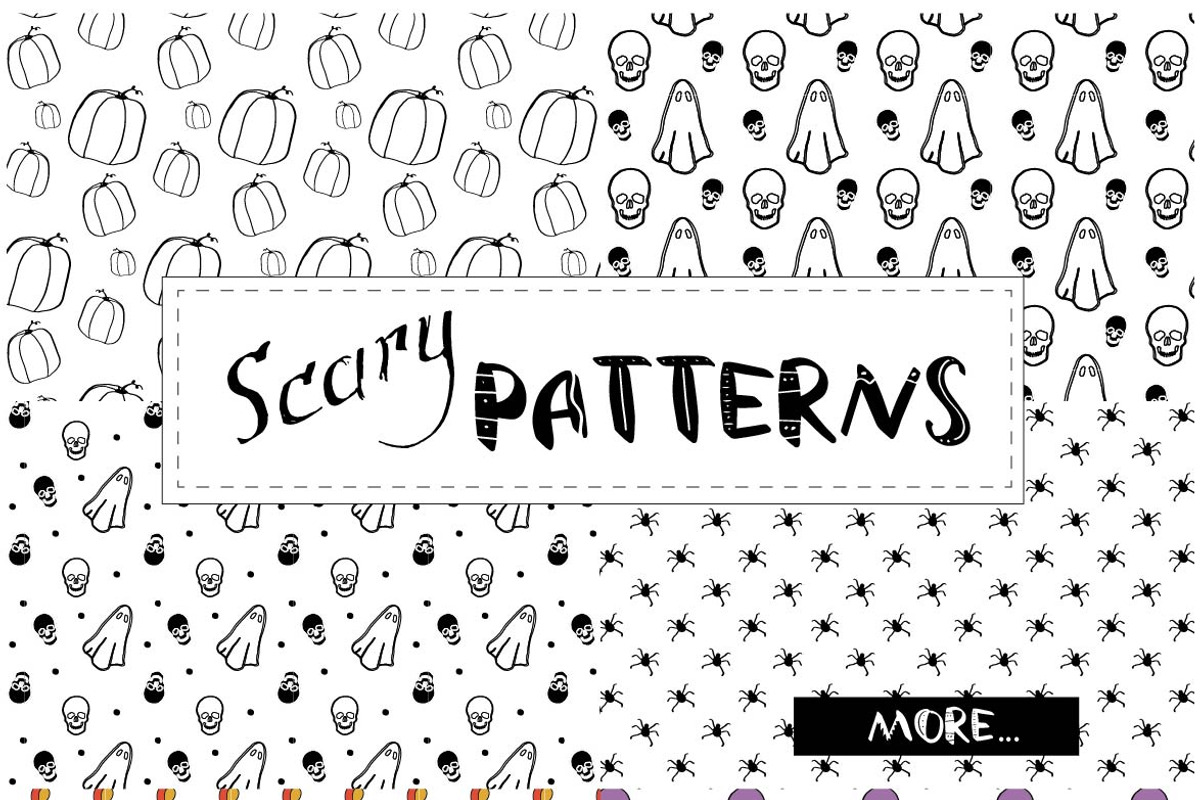 Funny uppercase font. And doodles. preview 6