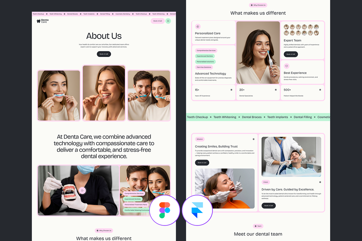DentaCare - Dental Framer Website, an UI Kit Template by UI/UX Ocean (Photo 2 of 4)