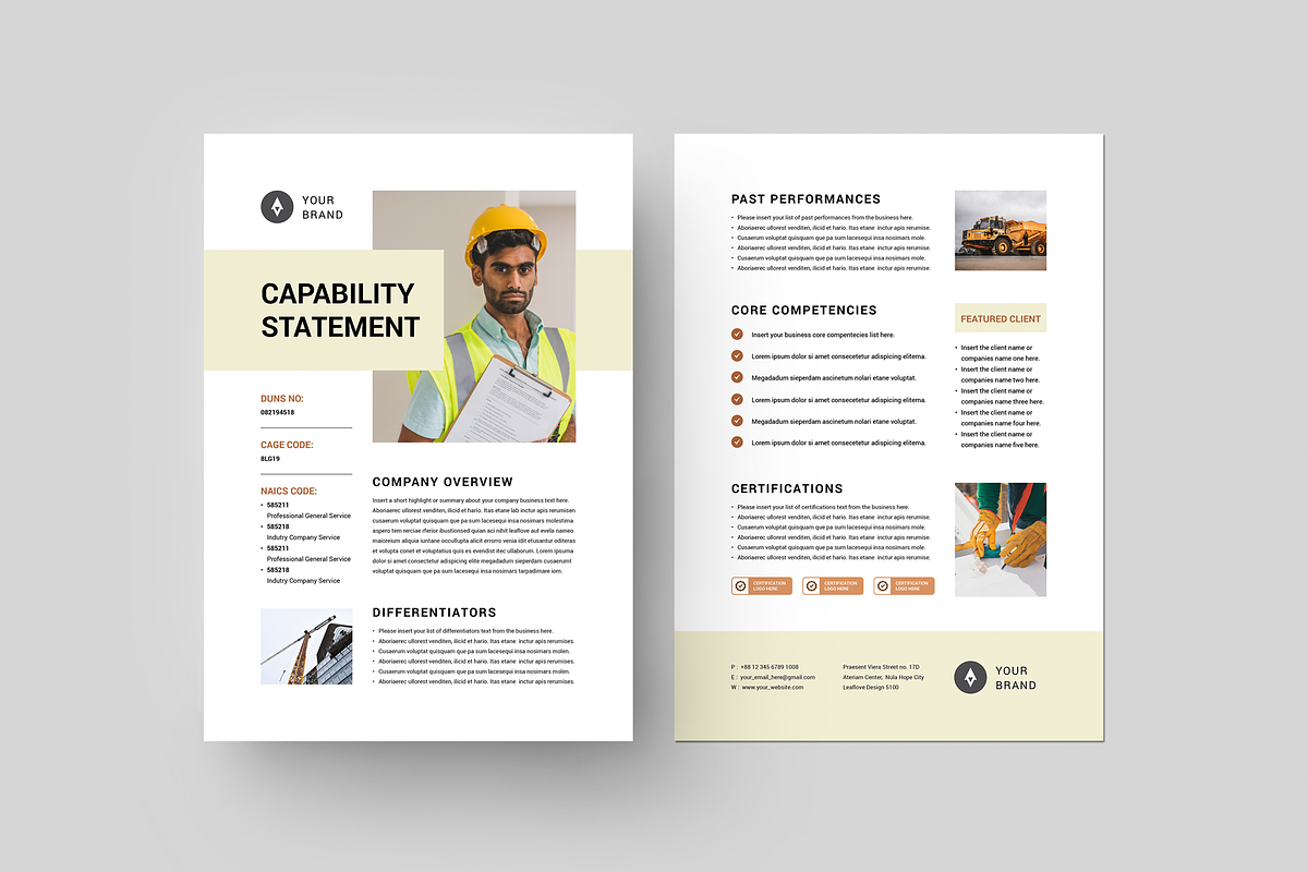 Capability Statement Bundle, a Flyer Template by Leaflove (Photo 3 of 10)