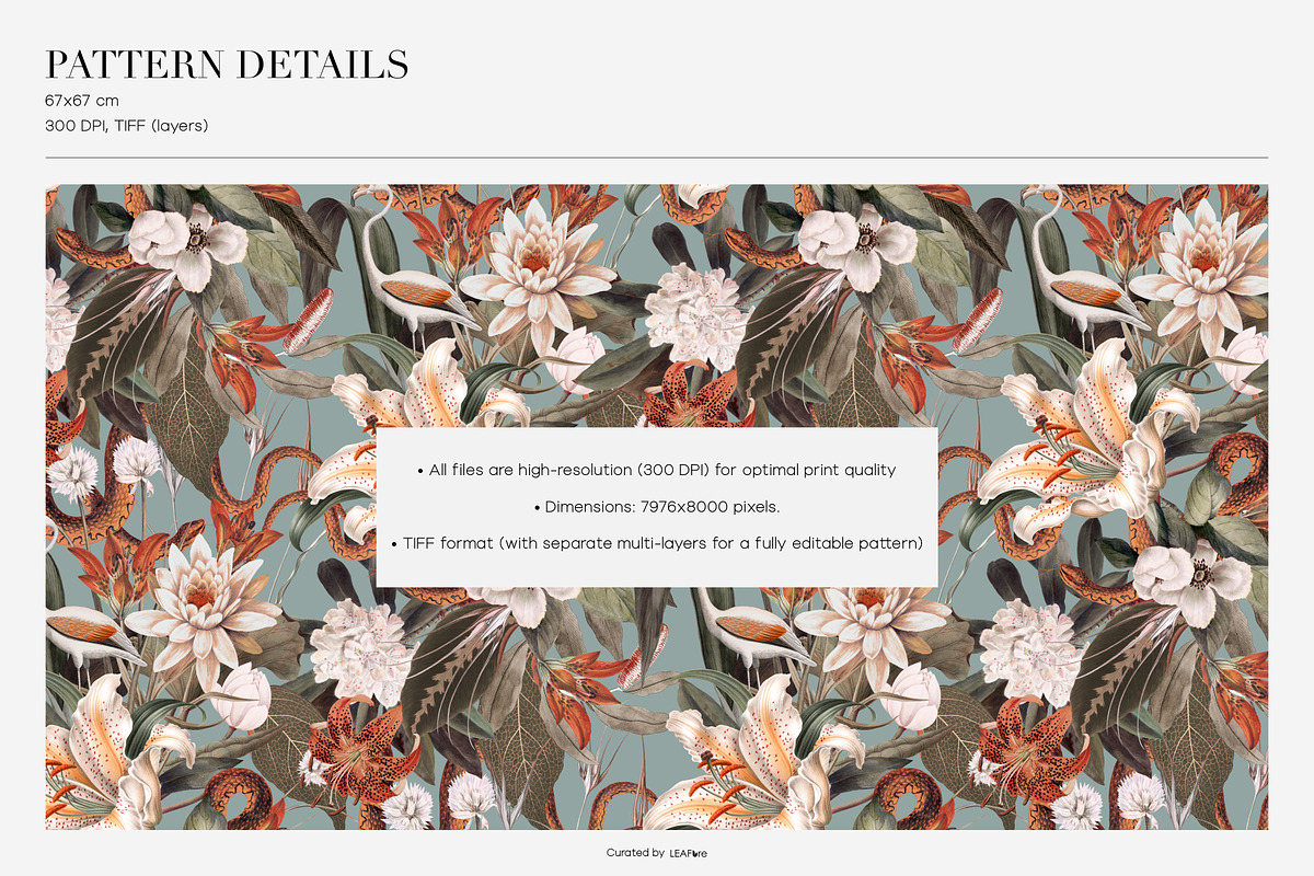 Midnight Eden Seamless Patterns, a Pattern Graphic by LEAFure (Photo 3 of 13)
