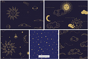 Celestial Patterns & Illustrations, a Pattern Graphic by Youandigraphics (Thumbnail 10 of 14)