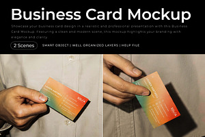 Business Card Mockup, an Advertising Mockup by Pitchlook.Studio