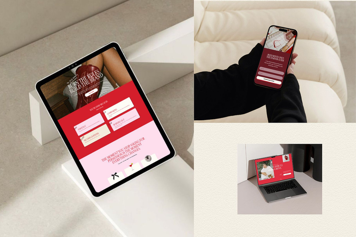 Bold Red Showit Template for Coaches, a Websites & App Template by Row Creative (Photo 10 of 10)