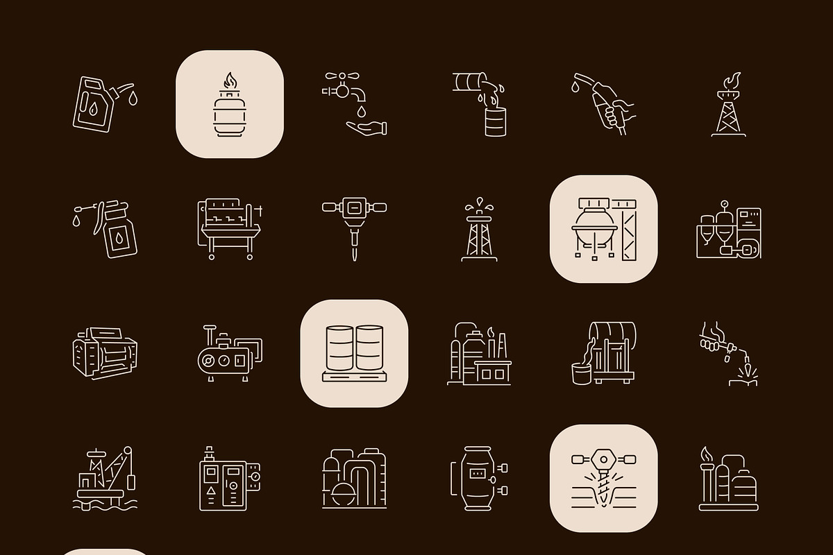 Oil Industry Icon Set, an Outline Icon by Prosymbols (Photo 7 of 7)
