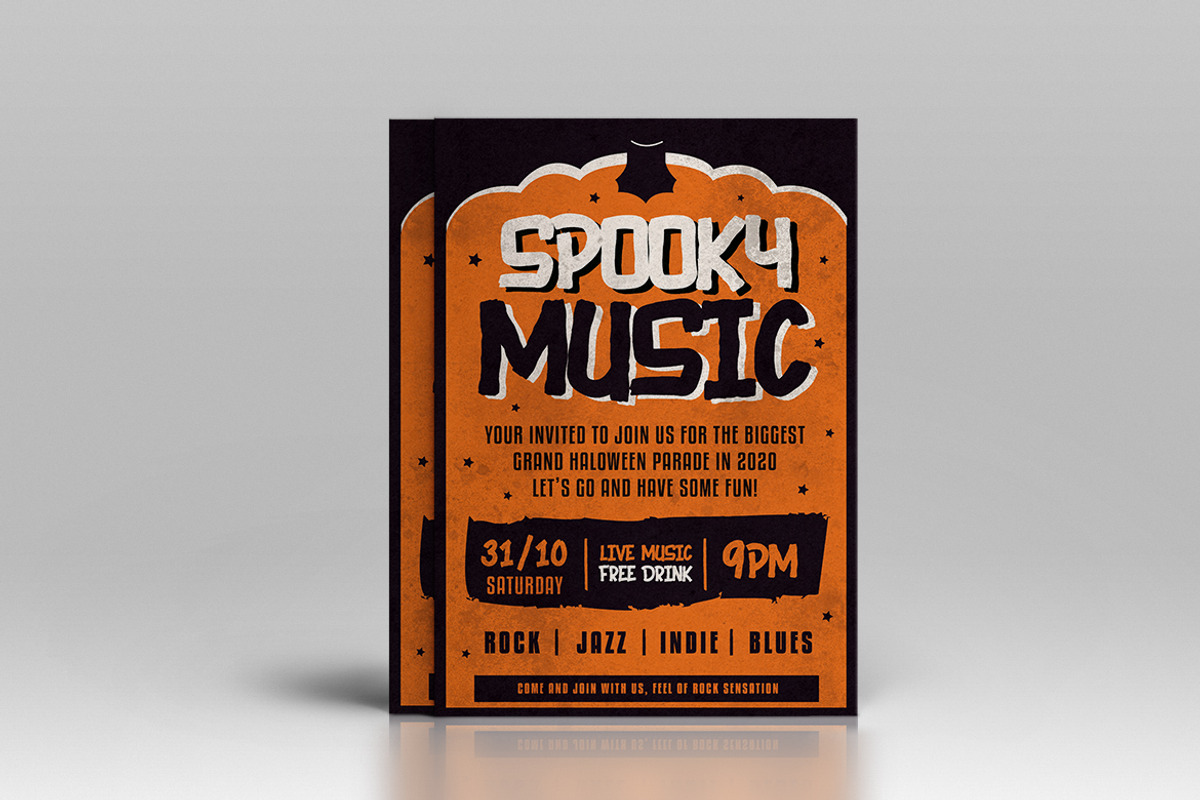 Modern Halloween Music Party Flyer, a Flyer Template by Tokosatsu (Photo 2 of 4)