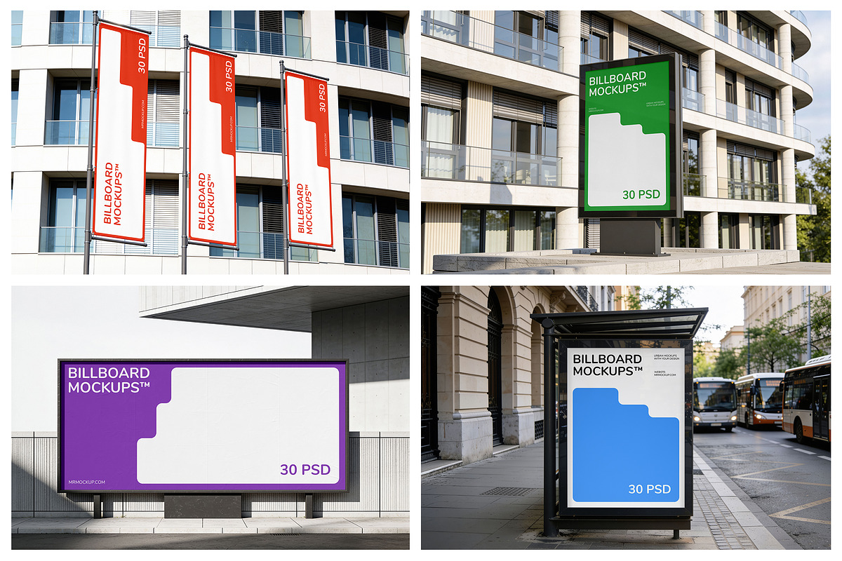 City Billboard Mockups Vol.3, an Advertising Mockup by Mr.Mockup™ (Photo 8 of 18)