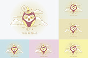 Adorable Halloween characters, an Outline Icon by Polar Vectors (Thumbnail 2 of 11)