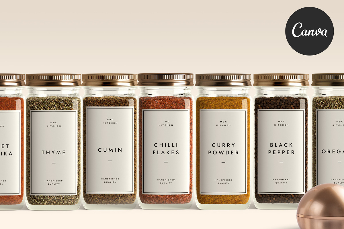 Canva Spice Jar Label LA007 (Lima), a Stationery Template by Draca Design Co (Photo 2 of 3)