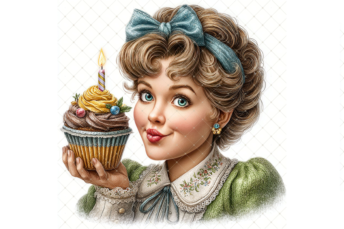 Woman Birthday Cupcake JPG, a Person Illustration by Memories By Lea (Photo 14 of 17)