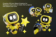 Robot Creative 3D Icon Pack, an Object 3D Model by Tempcraft (Thumbnail 2 of 5)