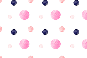 Hearts & Dots Seamless Patterns