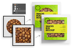 Custom Biscuit Cookie Box Mockup