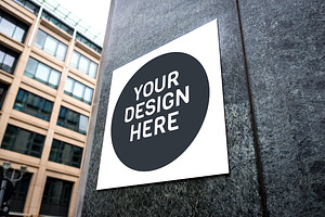 Signboard on the wall