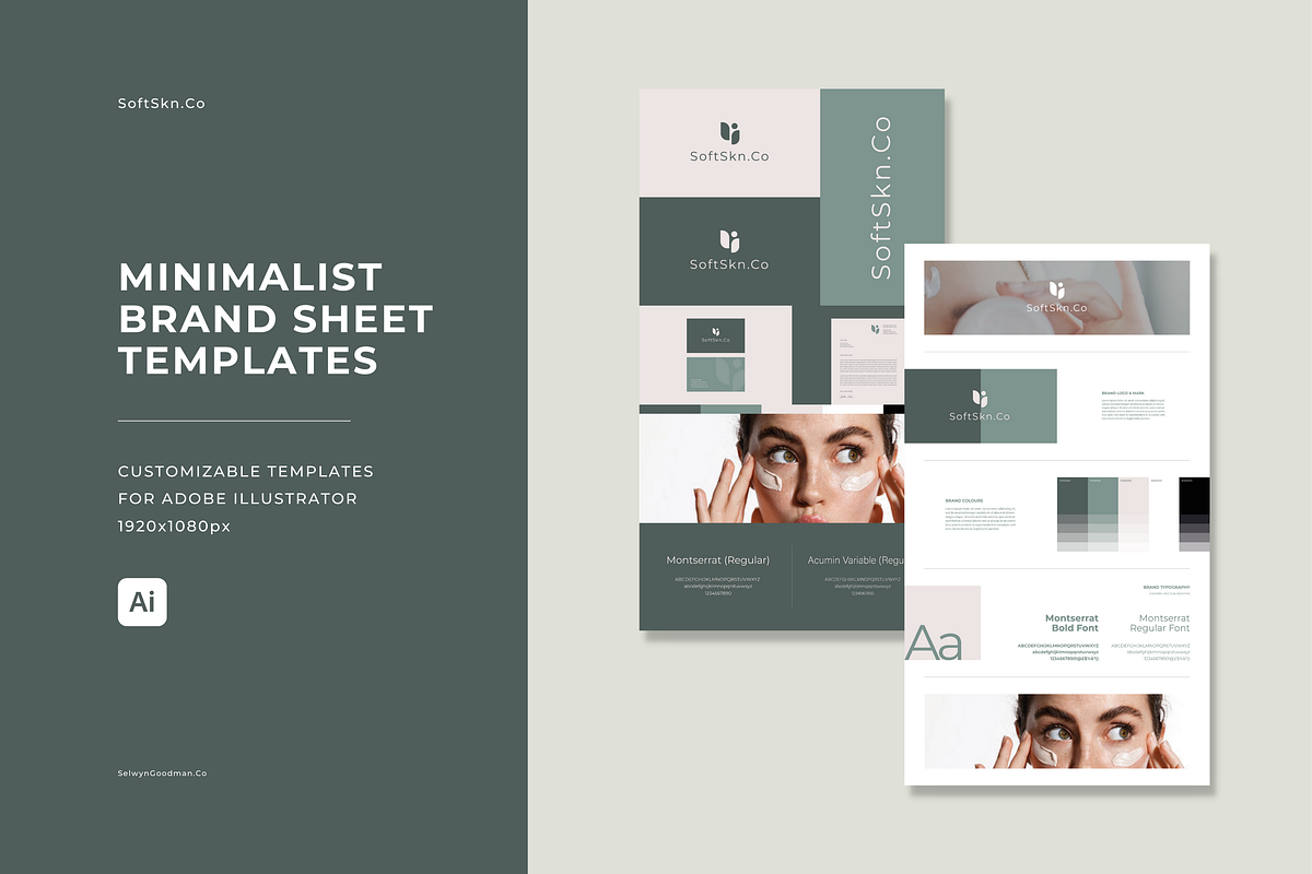 Brand Board / Sheet Template, a Templates & Theme by Swyn.Studio (Photo 1 of 7)