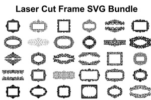 Ornamental Frame SVG Pack, a Graphic by hafijul