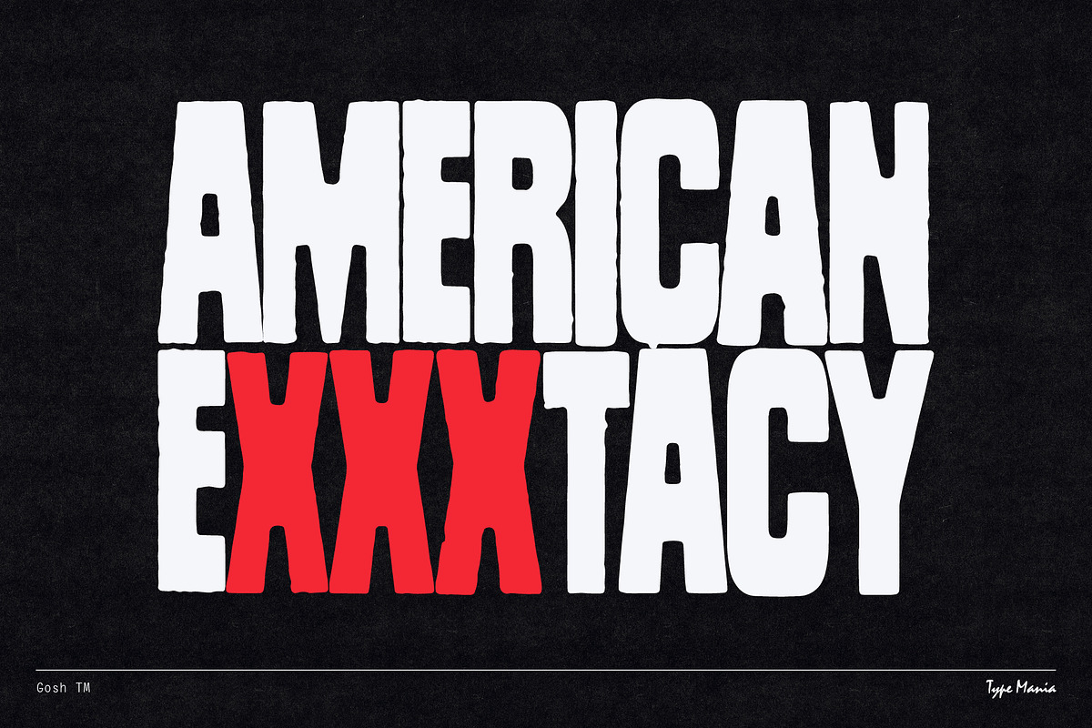 Gosh TM – Soulful Dynamic Typeface, a Sans Serif Font by Type Mania (Photo 8 of 11)