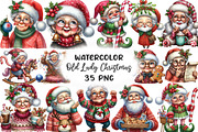 Funny Old Lady Christmas Sublimation, an Illustration by CraftArtStudio (Thumbnail 1 of 6)