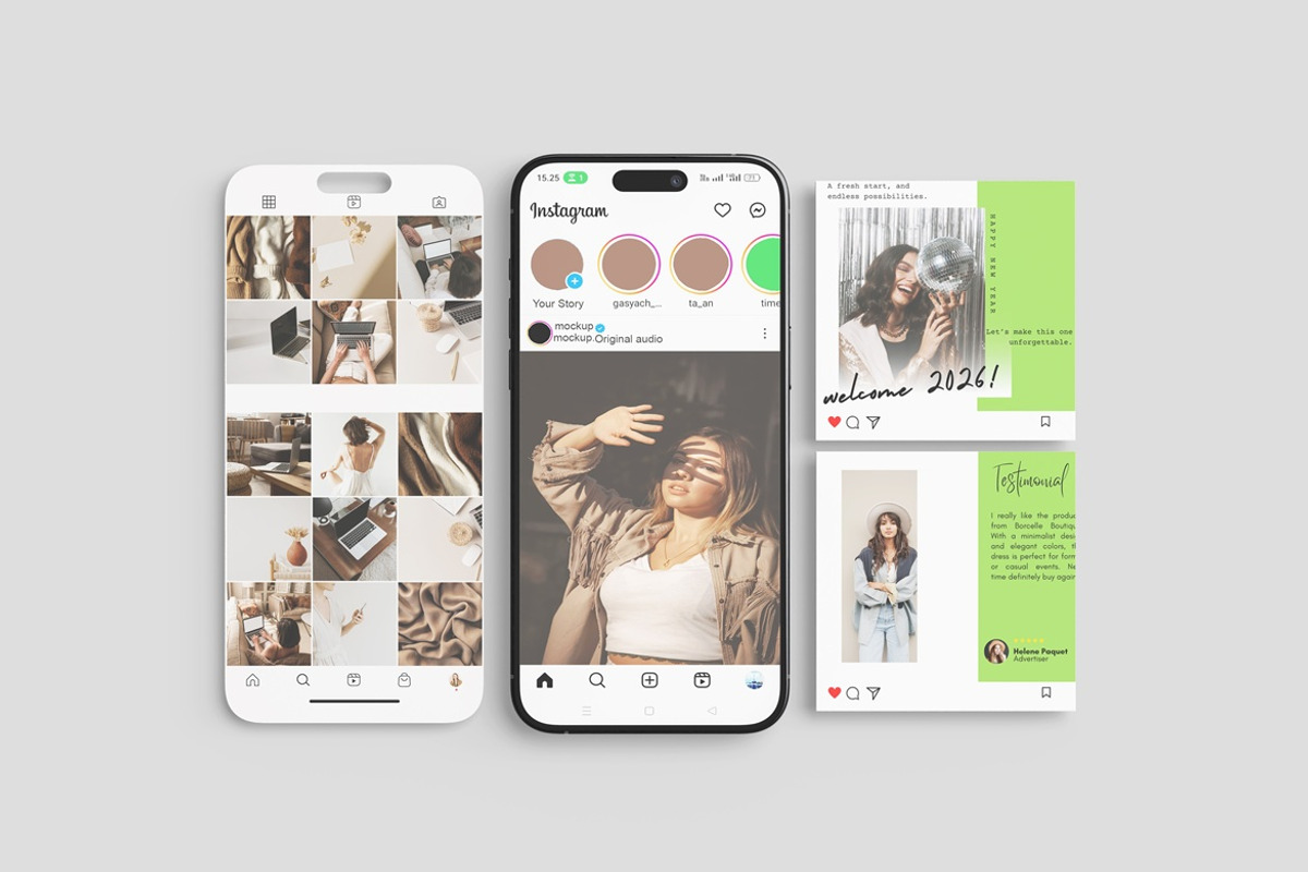 High Quality Social Media Instagram, a Merchandise Mockup by Ataku Design (Photo 4 of 5)