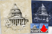 Arch Sketch Photoshop Action, an Action Add-On by GorynArt (Thumbnail 2 of 24)