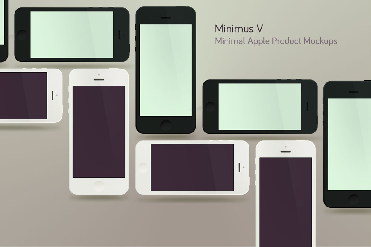 Minimus V Family, an iPhone Mockup by DavidElgena (Photo 1 of 5)
