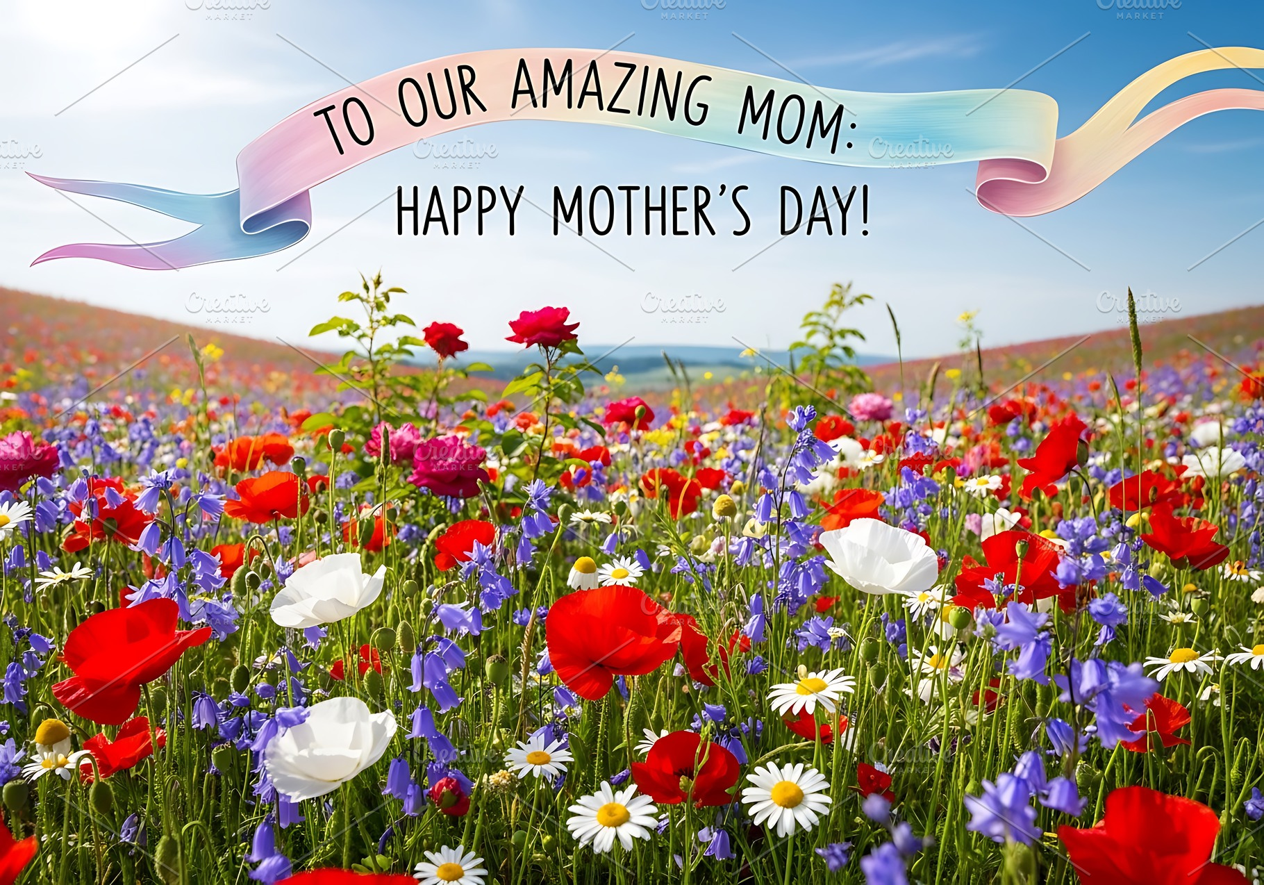 Happy mothers day greeting card with, a Holiday Photo by Artonix