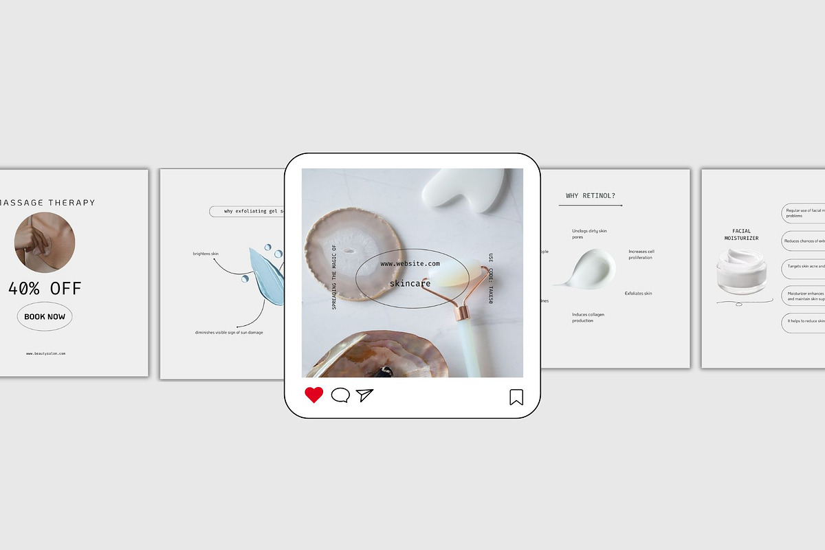 Skincare Social Media Template Canva, a Social Media Template by Deepa ...