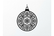Festive Filigree Bauble Silhouette, an Object Graphic by Creativeshirt (Thumbnail 4 of 5)