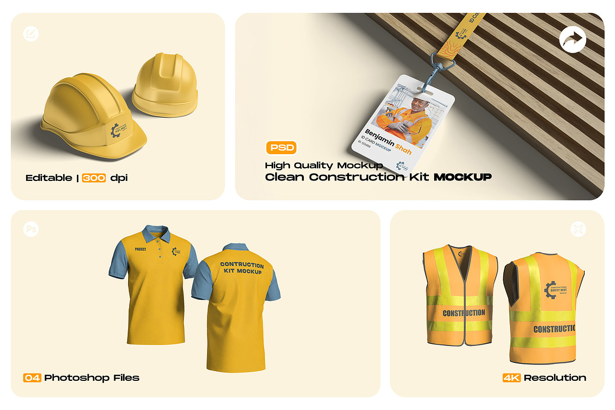 Clean Construction Kit Mockup, an Advertising Mockup by My Code Std (Photo 1 of 6)
