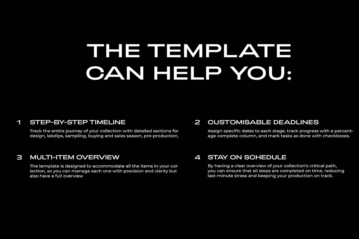 Fashion Critical Path Template preview 3