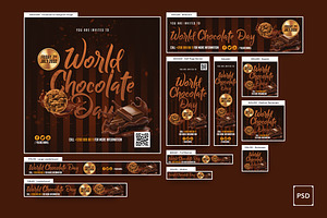 World Chocolate Day Banners Ad, a Social Media Template by iDoodle Studio