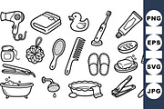 Bathroom Essentials Clipart Pack, an Illustration by designvectx (Thumbnail 3 of 3)
