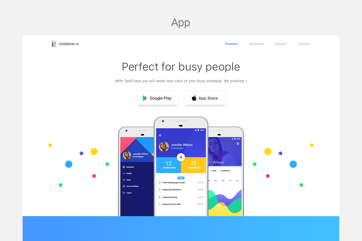 Rainbow UI Kit + Bootstrap 4 theme, a Bootstrap Template by EpicShop (Photo 3 of 5)