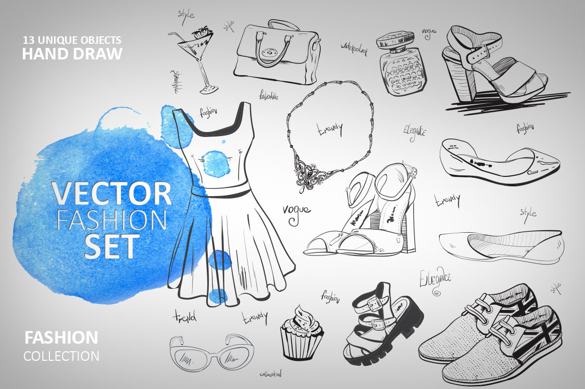 Vector fashion collection, an Object Graphic by Any_Li
