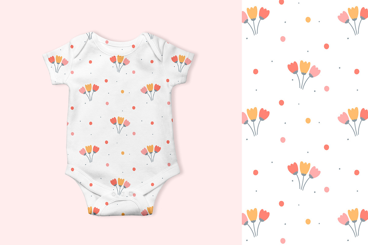 Kids cute floral seamless pattern, a Pattern Graphic by hanifa_design (Photo 2 of 10)