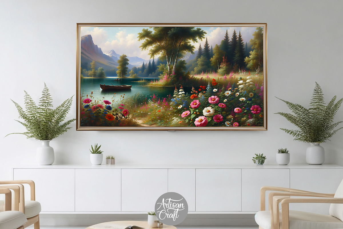 Wildflower Frame TV art, 4 paintings, a Background Graphic by Artisan Craft (Photo 2 of 7)