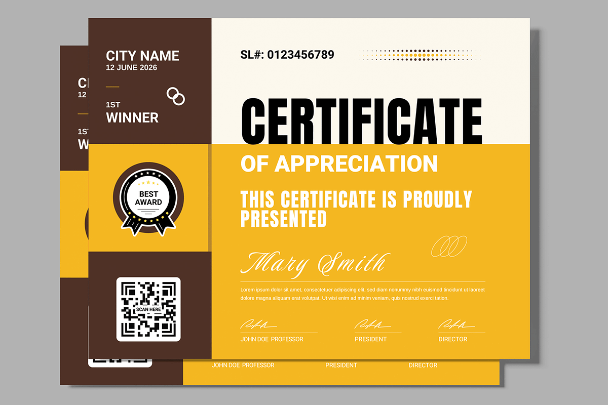 Certificate Template, a Stationery Template by MightyDesign (Photo 2 of 6)