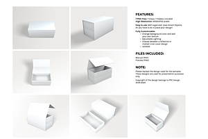 Foldable Magnetic Box Mockup Set