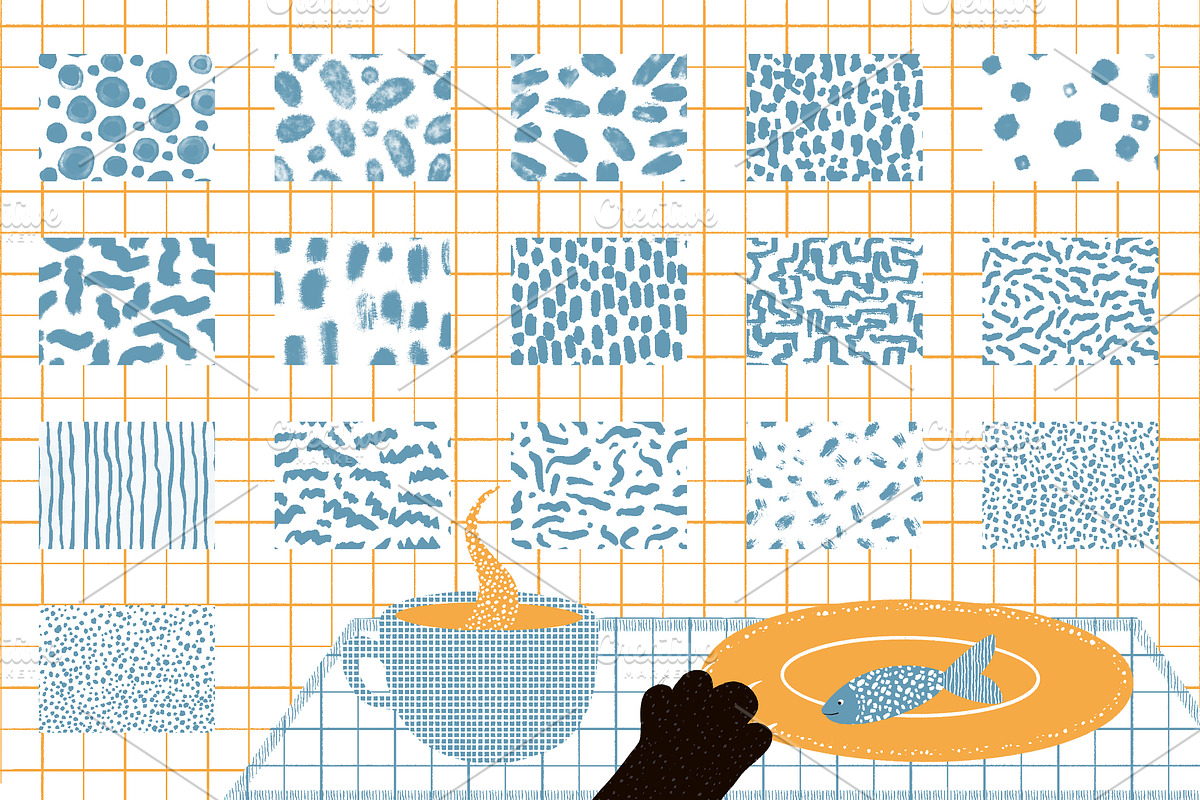 Pattern Brushes for Procreate, a Brush Add-On by Biso Studio (Photo 6 of 6)