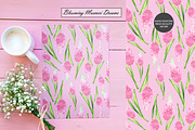 Watercolor Muscari Seamless Patterns, an Illustration by OlDm_Shop (Thumbnail 4 of 9)