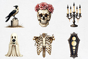 Ivory Gothic Halloween Clipart, an Illustration by CrexoraLab (Thumbnail 3 of 5)