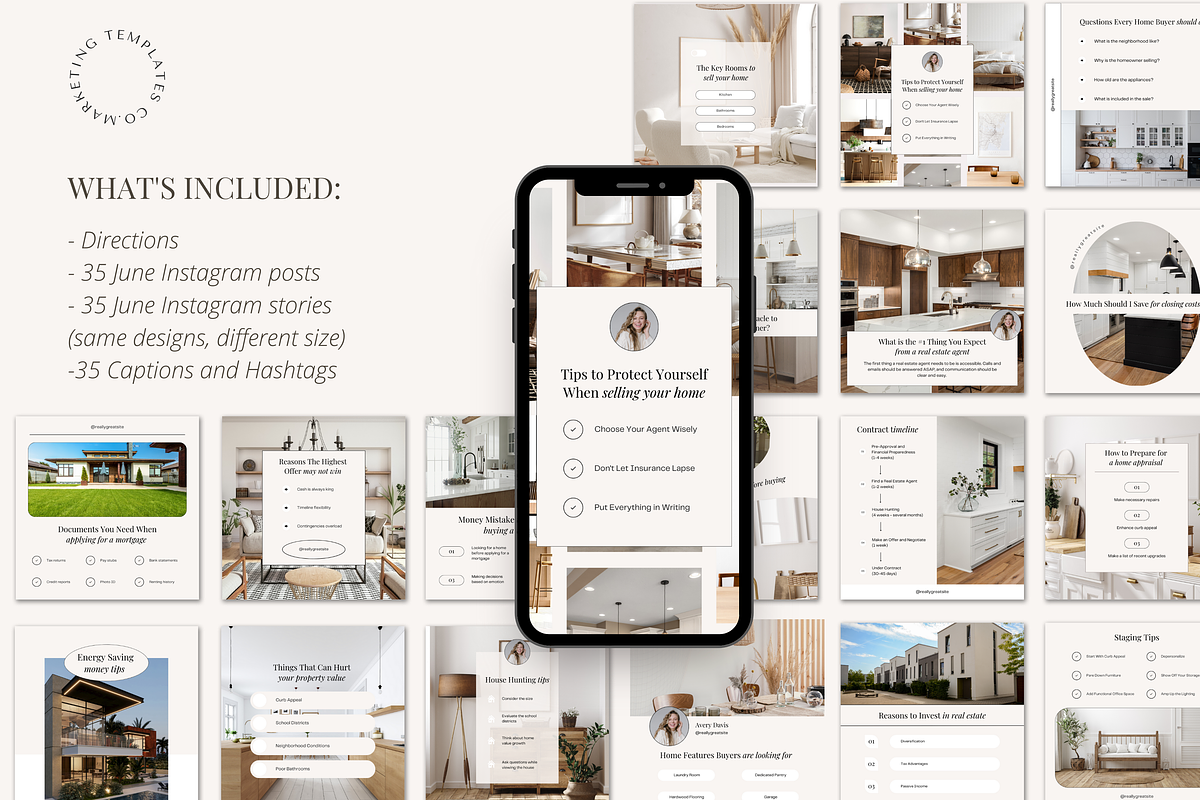 June Real Estate Posts with Captions, a Social Media Template by Marketing Templates Co. (Photo 8 of 10)