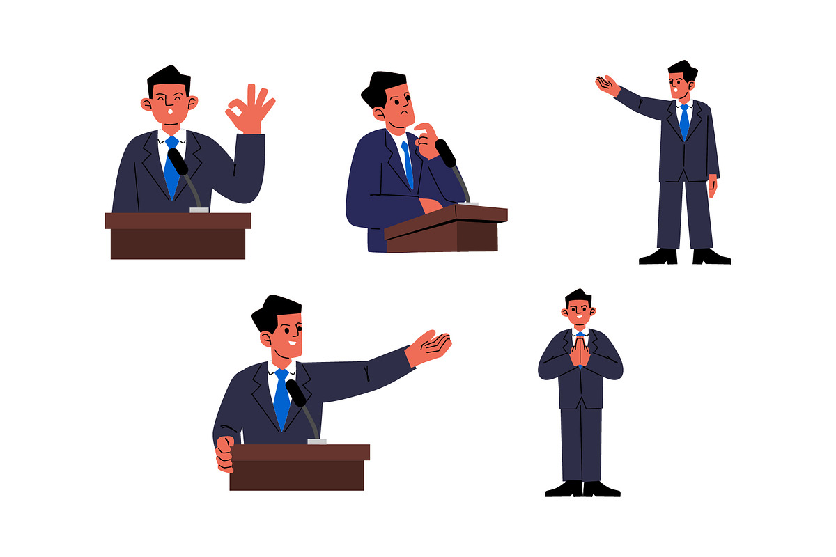 Character Politician Man Vol 2, a Person Illustration by SLAB! Design (Photo 2 of 3)