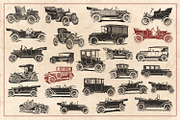 100 Vintage Vehicles (Vector), a Transportation Illustration by Brigantine Designs (Thumbnail 4 of 7)