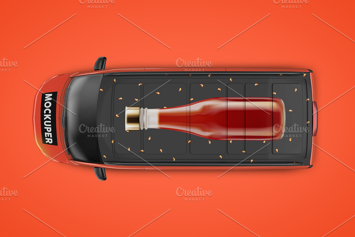 Realistic Panel Van PSD Mockup, an Object Graphic by Sinlatown (Photo 12 of 17)