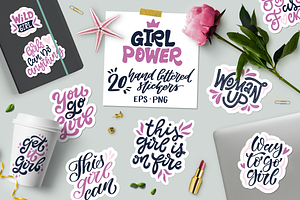 Girl Power! Set of 20 Stickers